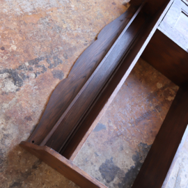 Vintage hangkast wandkast donker hout commode babykamer