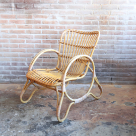 Vintage rotan fauteuil