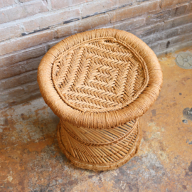 Vintage bohemian rotan kruk