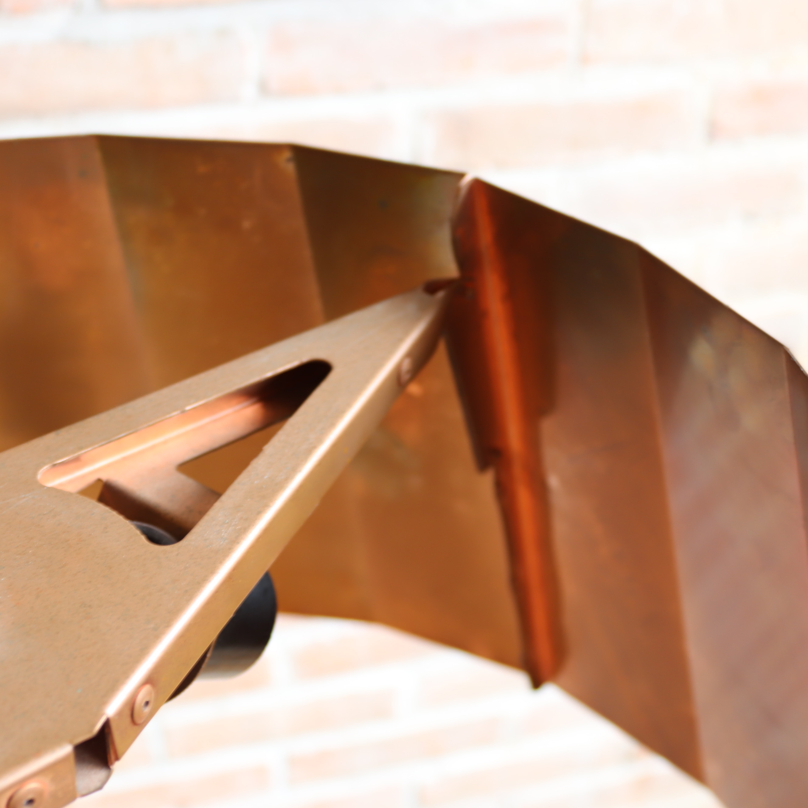 Design lamp Piet Hein Eek koper plisse hanglamp