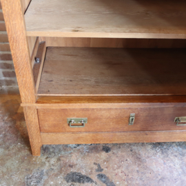 Vintage kledingkast spiegelkast jaren 30 hang leg demontabel