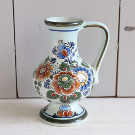 Vintage Delft polychroom holland handwerk vaasje bloemen