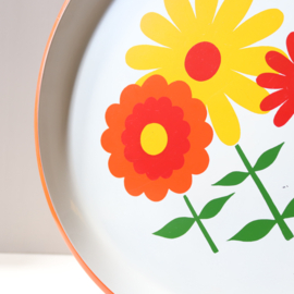 vintage dienblad bloemen