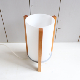 Vintage ikea lamp hout en glas