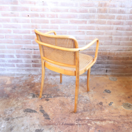 Vintage thonet stijl stoel praag webbing