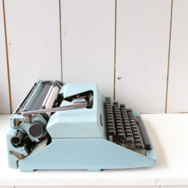 vintage typemachine blauw