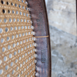 Vintage thonet Ligna stoel donker bruin