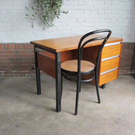 Vintage bureau zwart teak