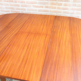 Vintage eettafel vierkant rond uitschuifbaar