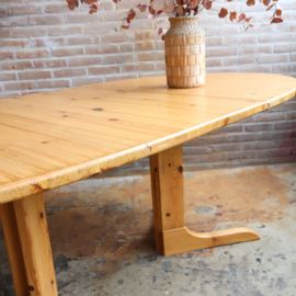 Vintage eettafel ovaal grenen Roosengaarden Denemarken