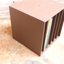 Vintage lp platen rek / opberger plastic