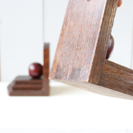 Vintage boekensteun hout