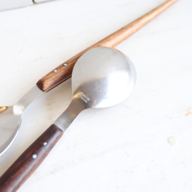 Vintage teak deens sla bestek