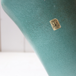 Vintage turquoise vaas groot