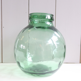 Vintage vaas groen glas