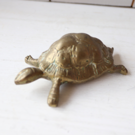 vintage messing beeldje schildpad