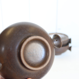 Vintage schaaltjes wit bruin ceramano germany