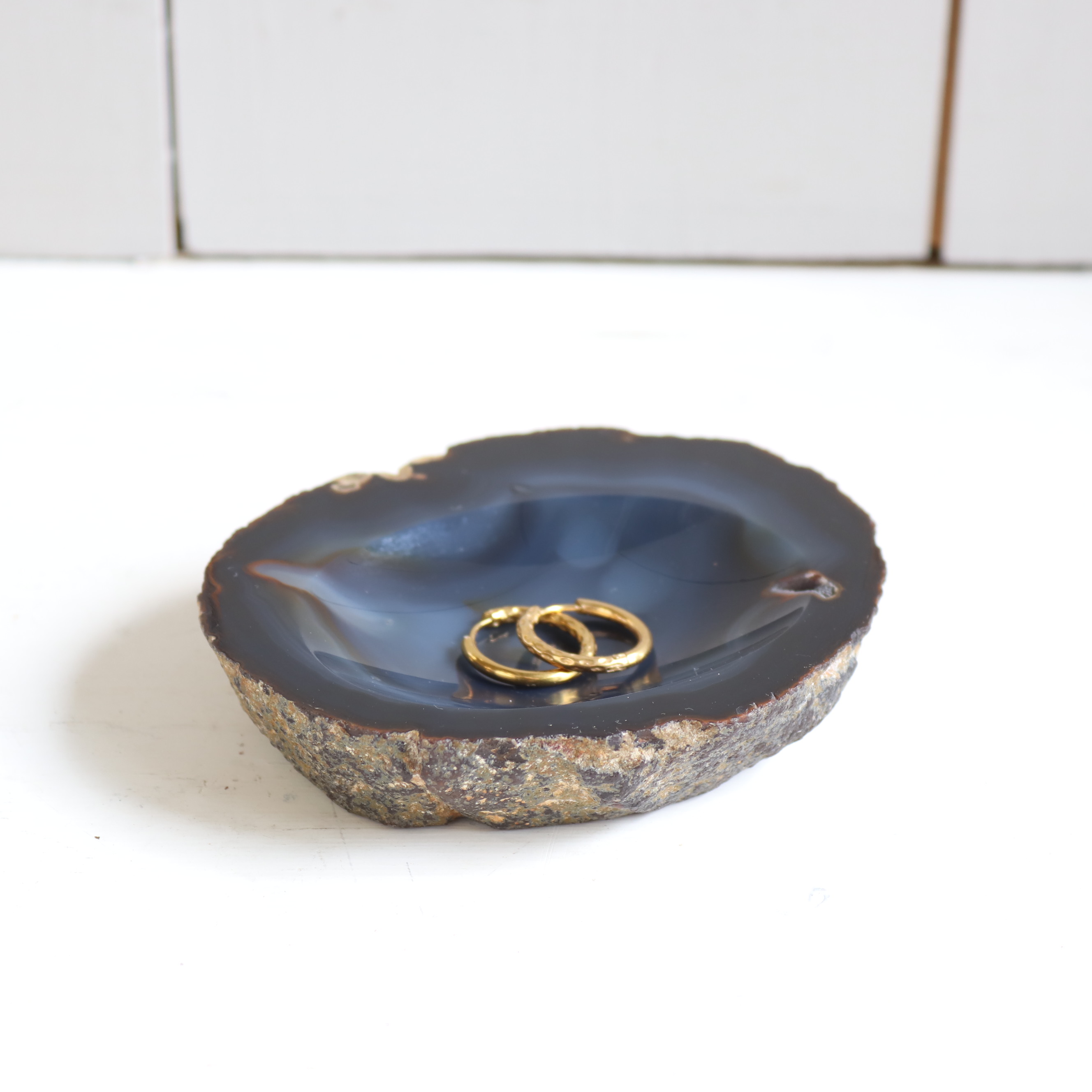 Vintage zeepbakje steen marmer sieraden