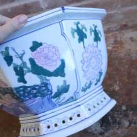 vintage bloempot chinees groot