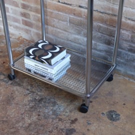 Vintage theewagen trolley Chroom