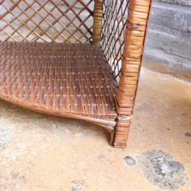 vintage rotan hoekkast