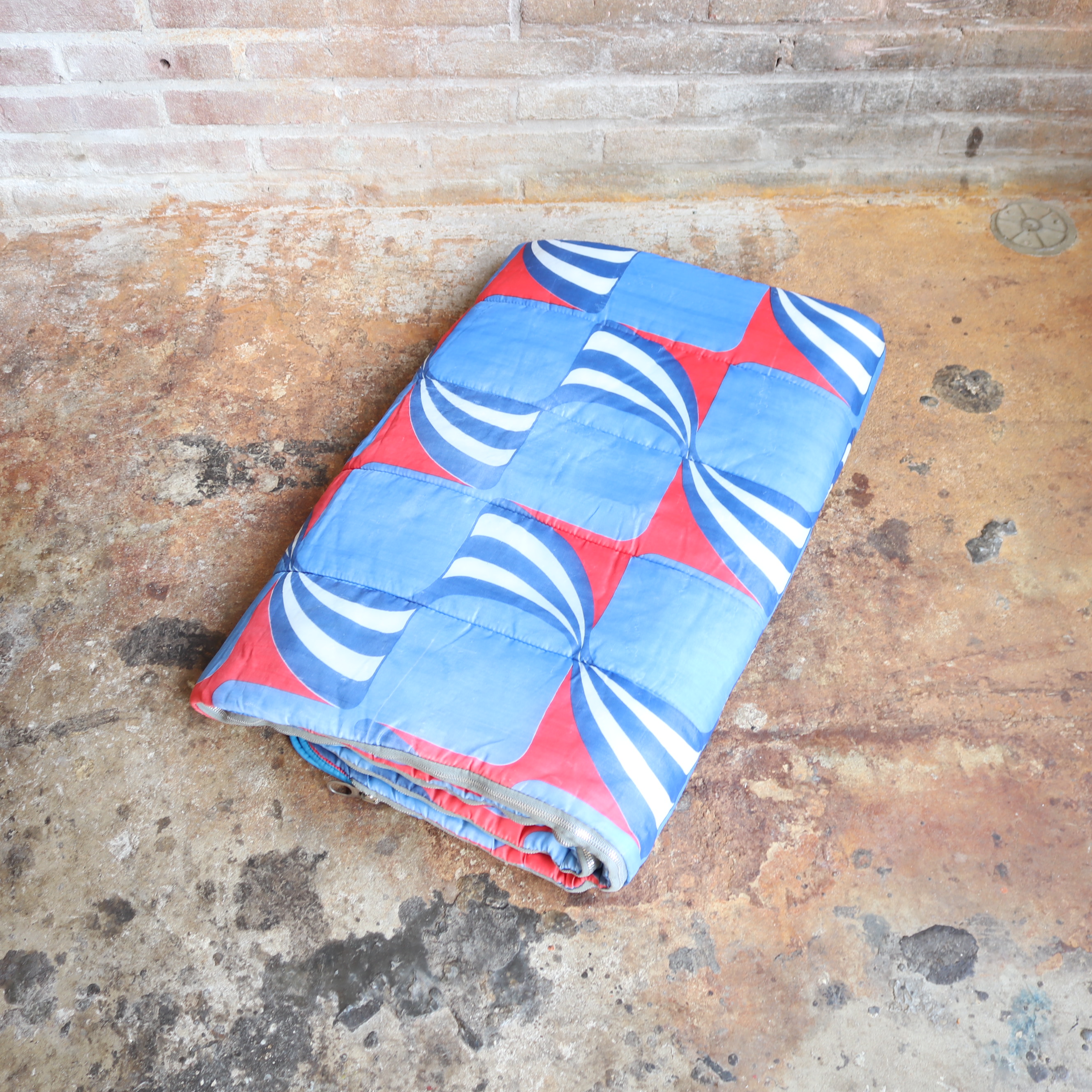 Vintage slaapzak blauw