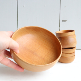 70s pinda schaaltjes hout