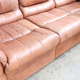 Vintage 70s bank cognac leer