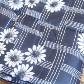 Vintage slaapzak bloemen blauw