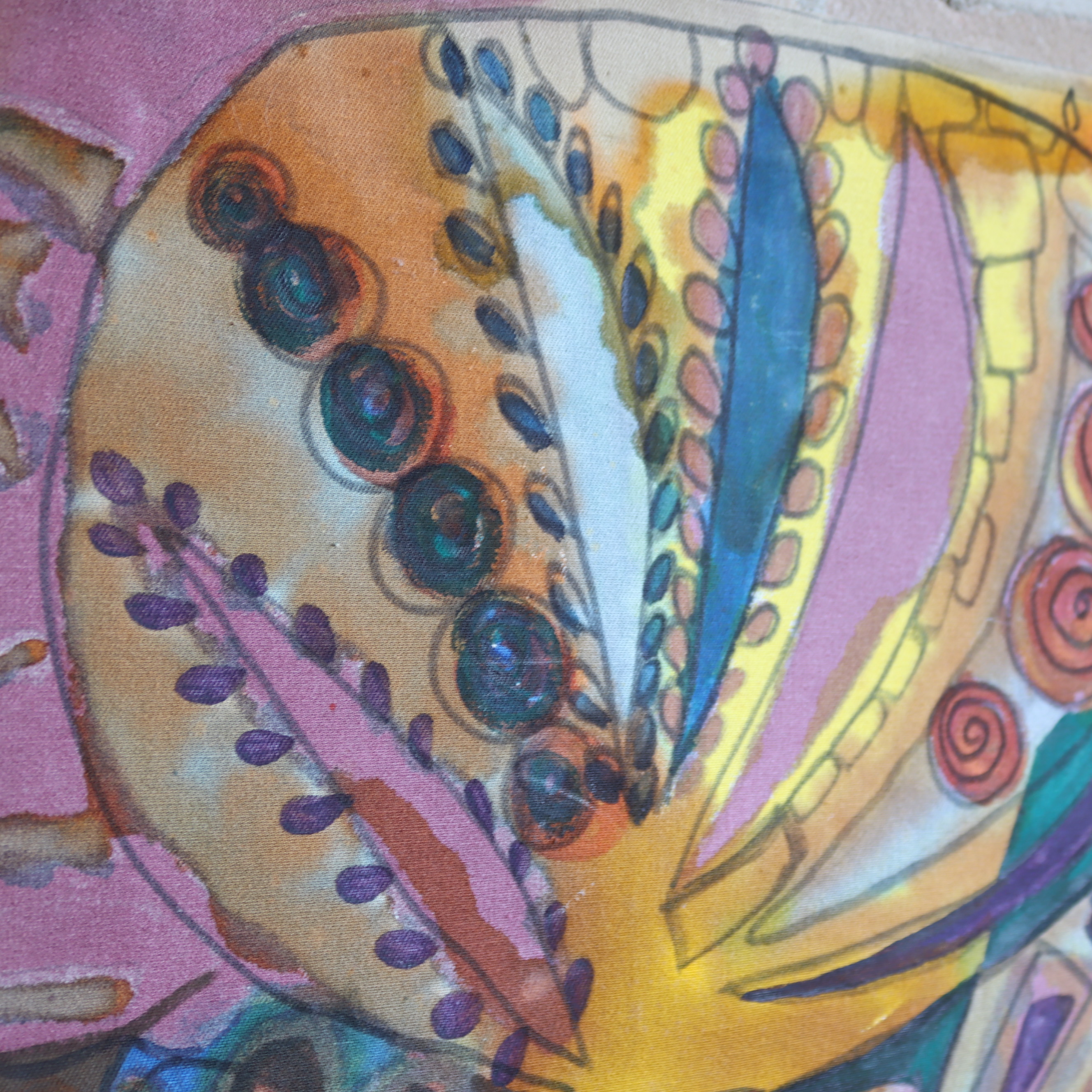 Vintage kunstwerk kleurrijk abstract
