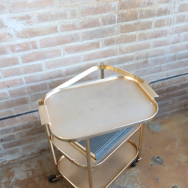 Vintage bar cart trolley goud