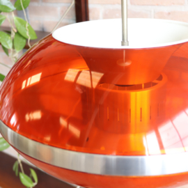 Vintage Dijkstra hanglamp oranje space-age