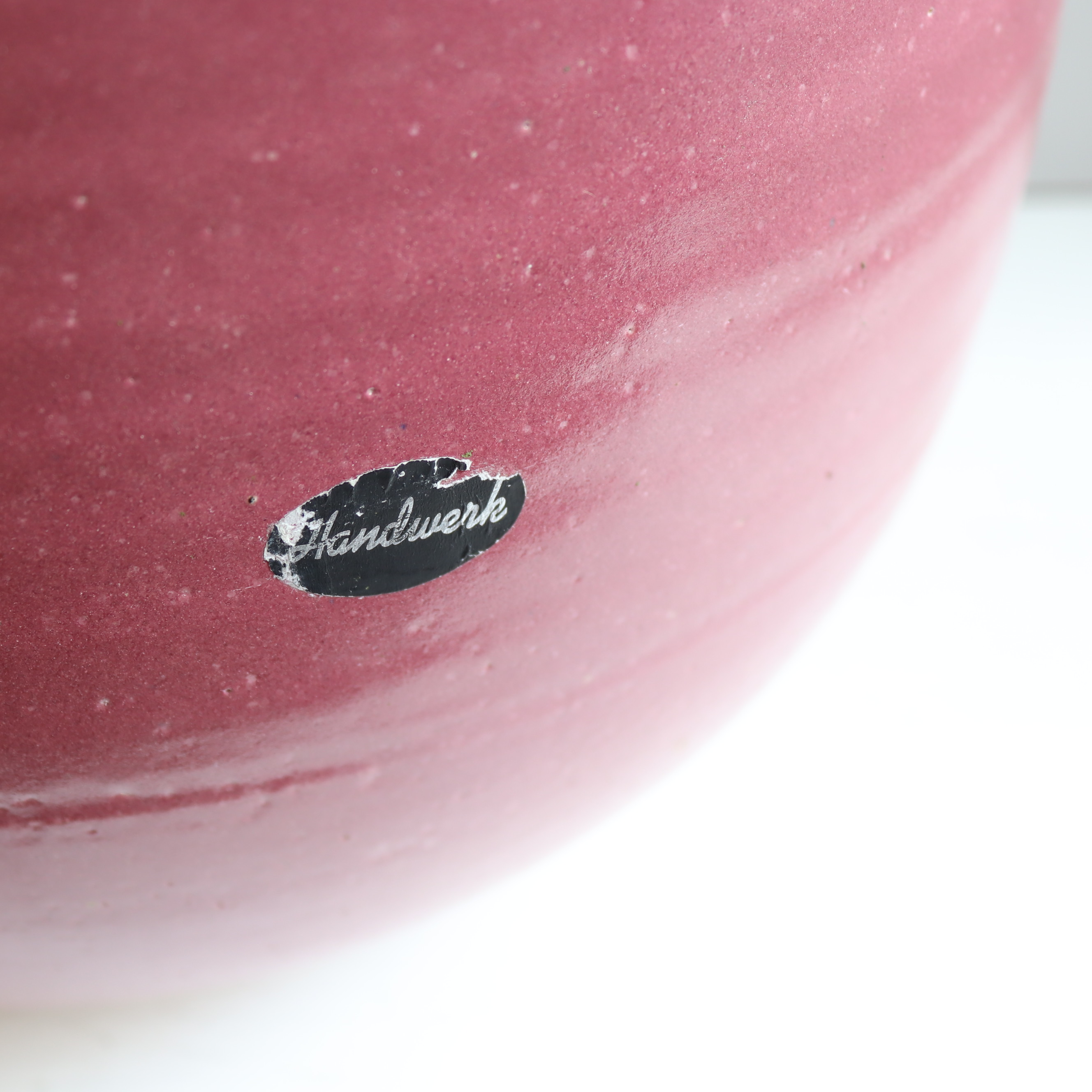 Vintage bloempot XL groot donker roze