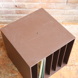 Vintage lp platen rek / opberger plastic
