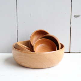 70s pinda schaaltjes hout