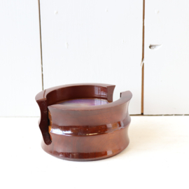 onderzetters set steen kleur hout