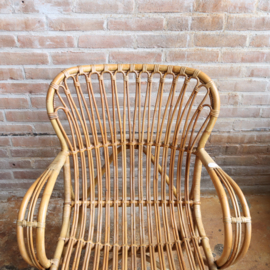 Vintage rotan fauteuil Rohe