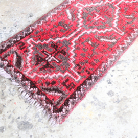 Vintage Perzische tapijt loper rood