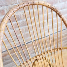 Vintage rotan schommelstoel rohe