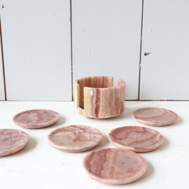 onderzetters roze marmer