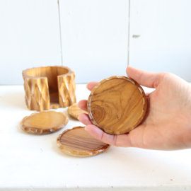 Onderzetters brutalist robuust hout