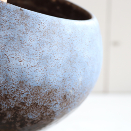 Vintage vaas blauw bloempot