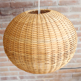 Rotan bol lamp jaren 60