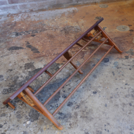 Vintage kapstok hout jaren 60 deens teak rotan
