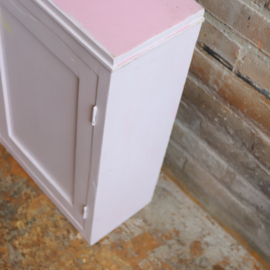 Wandkastje  vintage hout roze