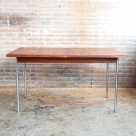 Vintage eettafel Pastoe Cees Braakman uitschuifbaar metaal SM08