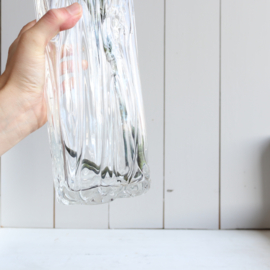 Vintage mid-century vaas boomschors glas