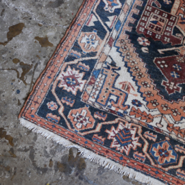 Vintage perzisch tapijt   220 x 137 oranje kleur