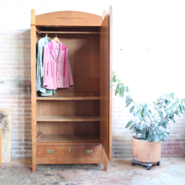 Vintage kledingkast spiegelkast jaren 30 hang leg demontabel