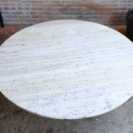 Vintage travertin salontafel GROOT rond